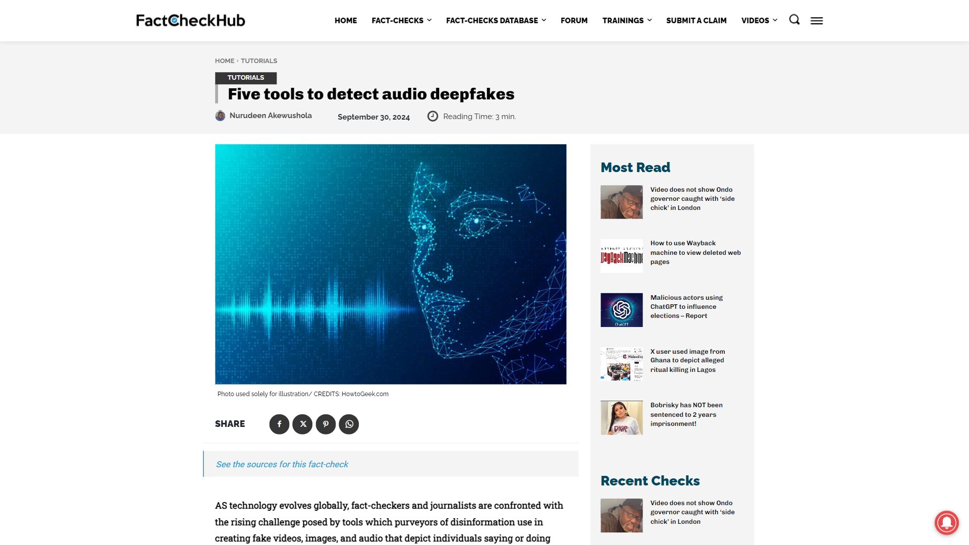 Five tools to detect audio deepfakes - Ukraine Fact Check