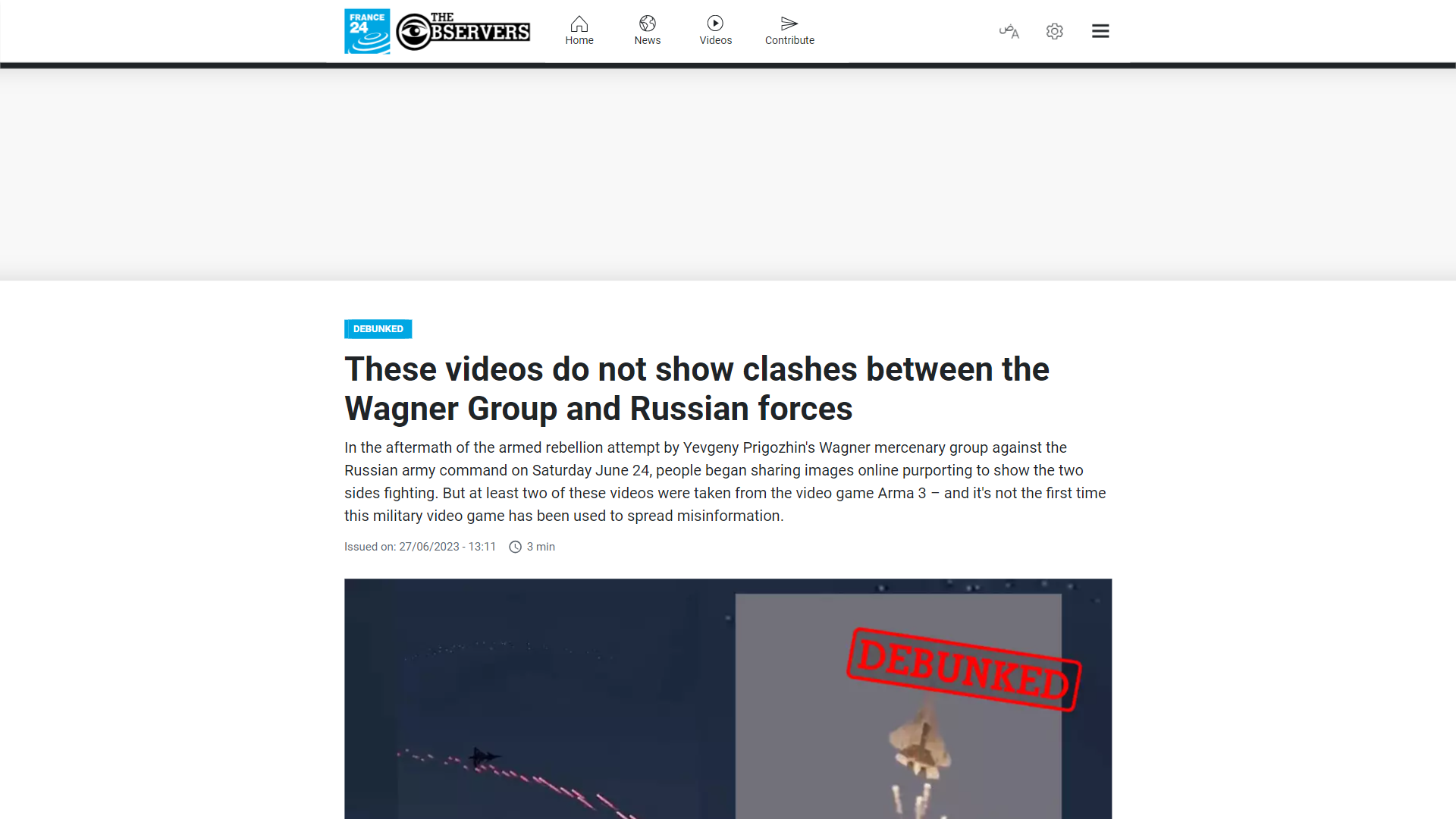 These videos do not show clashes between the Wagner Group and Russian ...