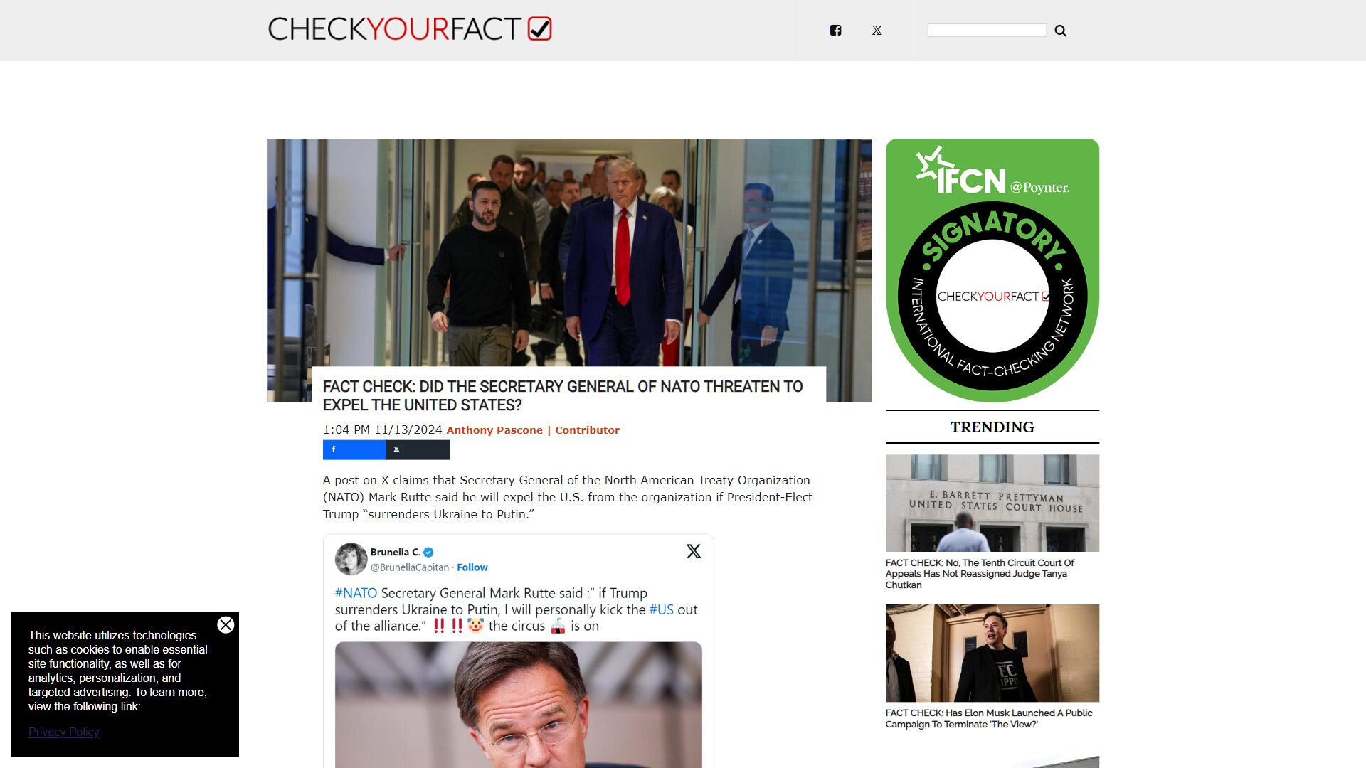 FACT CHECK: Did the Secretary General of NATO Threaten To Expel the ...